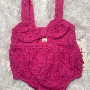 Cat & Jack Pink Eyelet Bodysuit